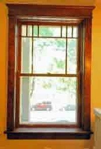 Restored double hung window.